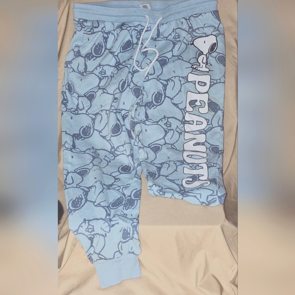 Peanuts Women’s Graphic Jogger Pants, 29” Inseam,XL